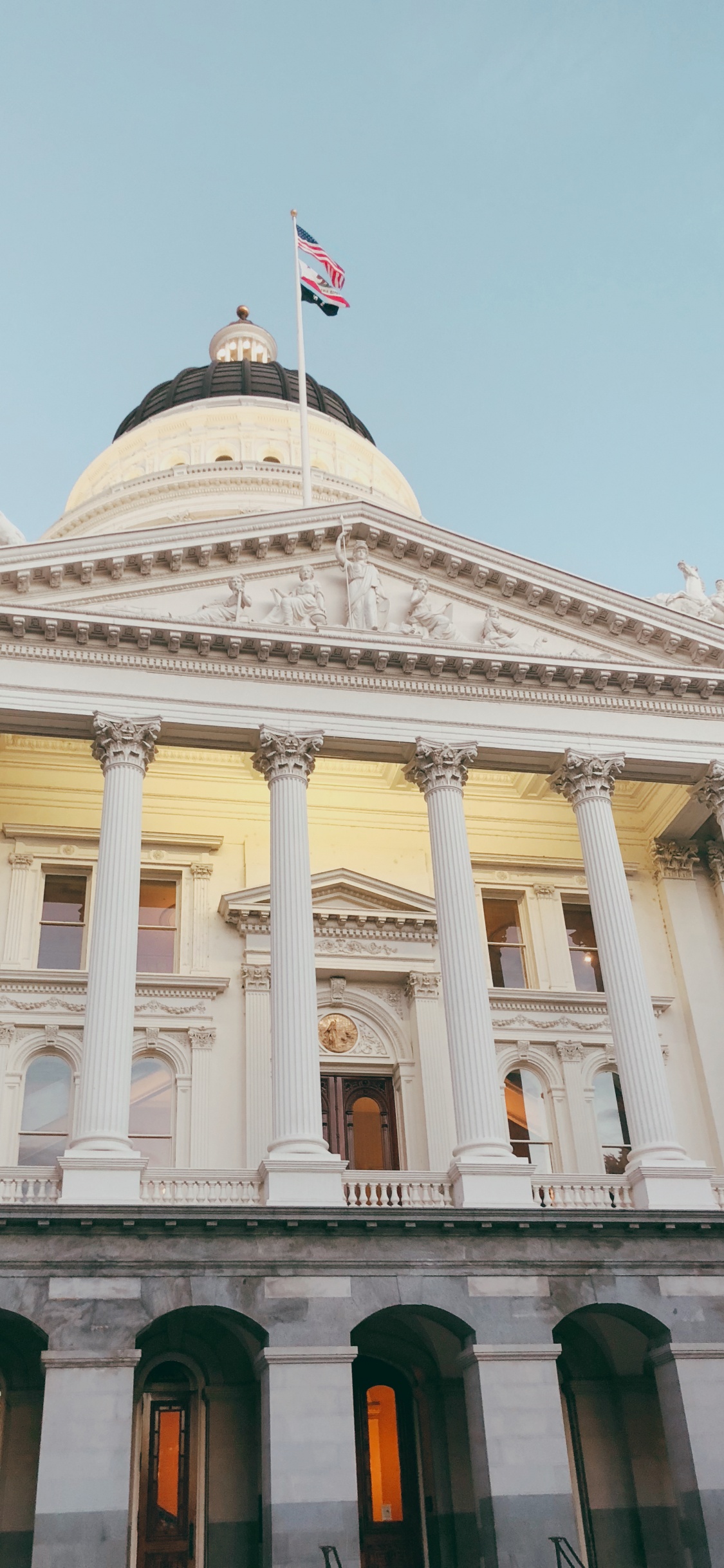 窗口, 古典建筑, 性质, 圆顶, 建筑 壁纸 1125x2436 允许