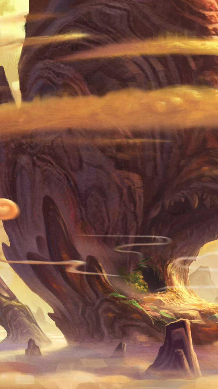 Pintura Abstracta Marrón y Azul. Wallpaper in 750x1334 Resolution