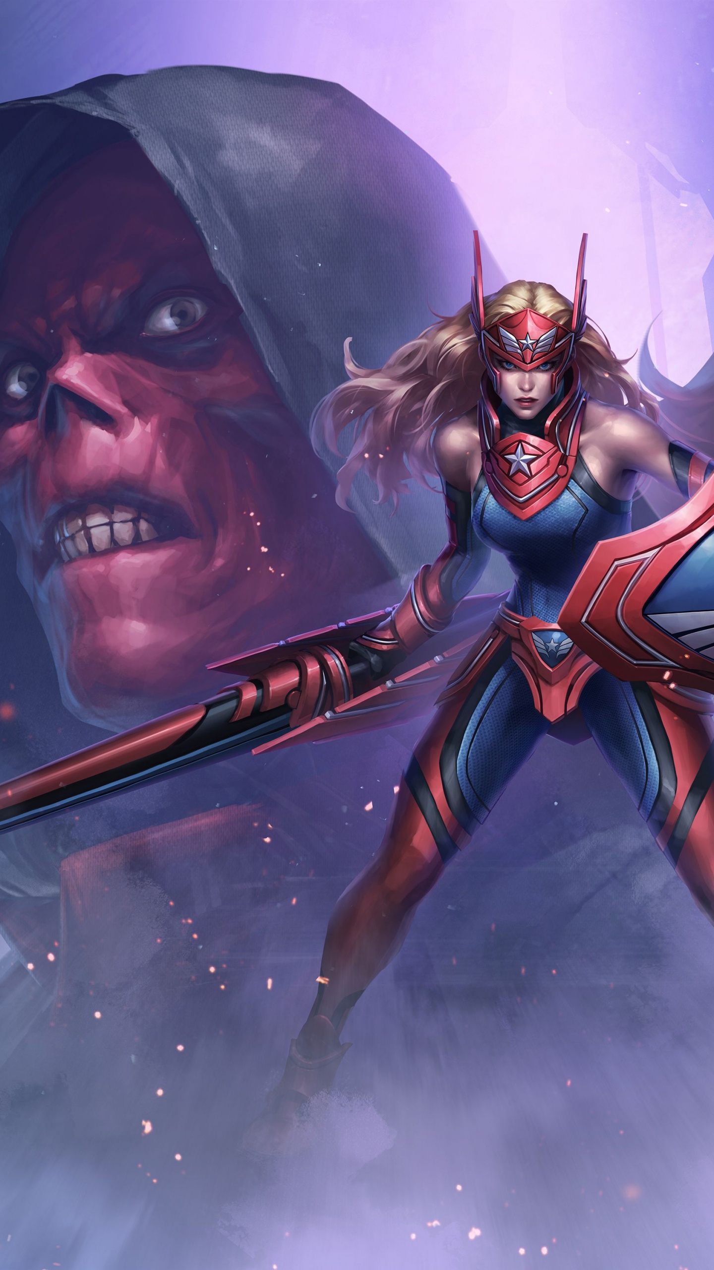 Marvel Avenir De Combat, Thanos, Superhero, Illustration, Espace. Wallpaper in 1440x2560 Resolution