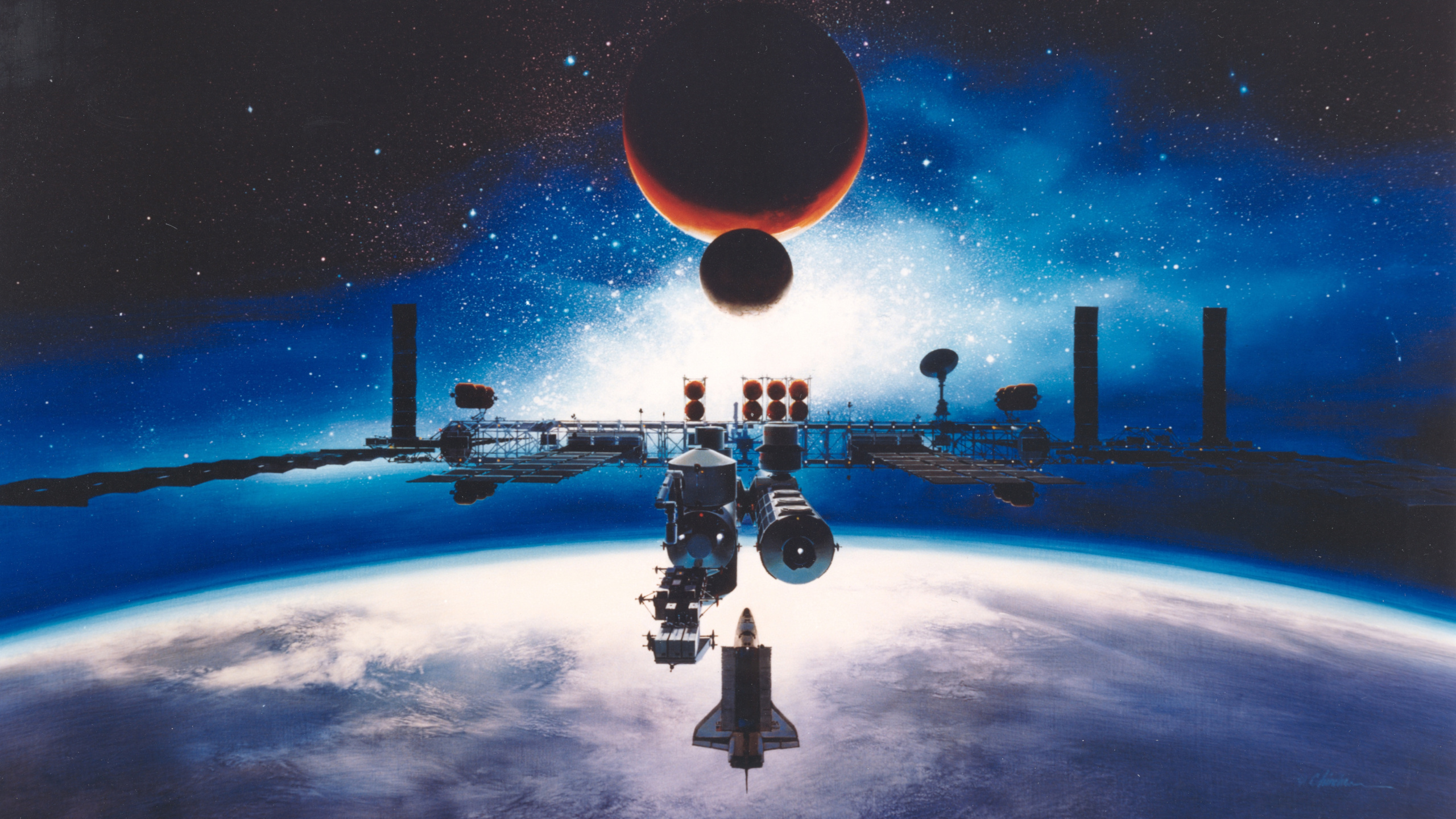 Robot Blanco y Negro de Pie Sobre el Campo de Hielo Durante la Noche. Wallpaper in 2560x1440 Resolution