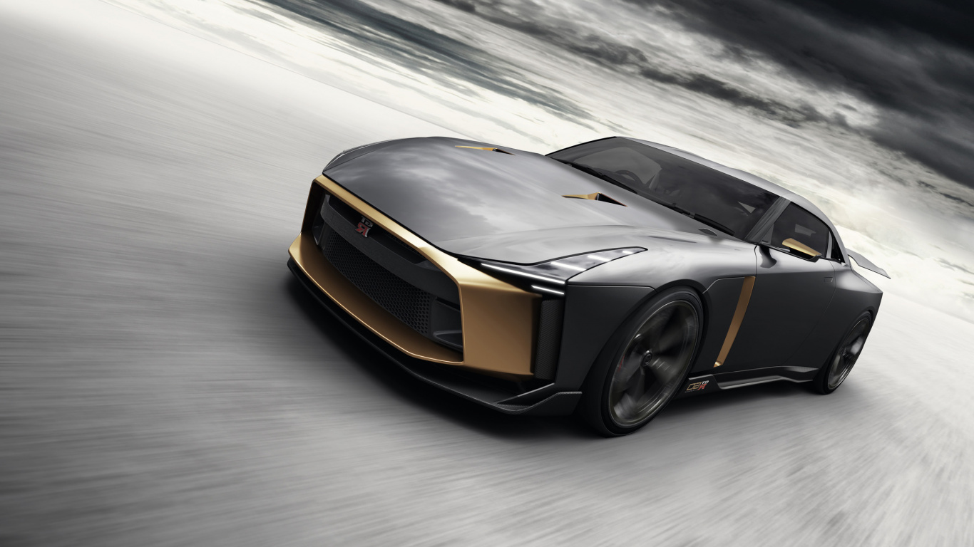 Black Lamborghini Aventador on Road. Wallpaper in 1366x768 Resolution