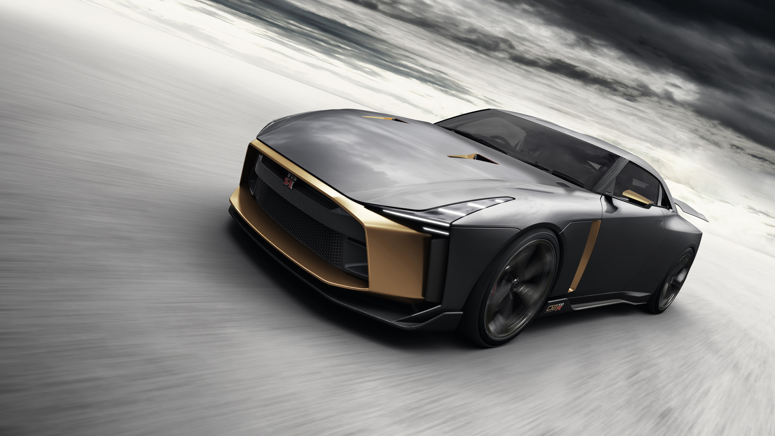 Schwarzer Lamborghini Aventador Unterwegs. Wallpaper in 2560x1440 Resolution