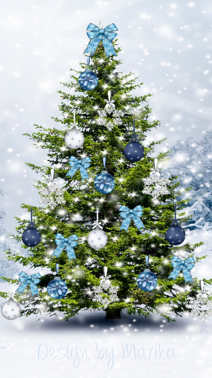 Le Jour De Noël, Neige, Arbre de Noël, Hiver, Spruce. Wallpaper in 720x1280 Resolution