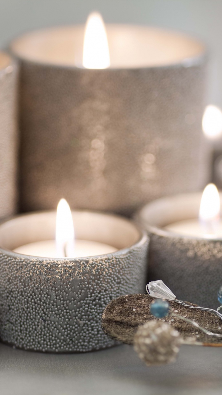 Candle, Christmas Decoration, Christmas Day, Lighting, Candle Holder. Wallpaper in 720x1280 Resolution