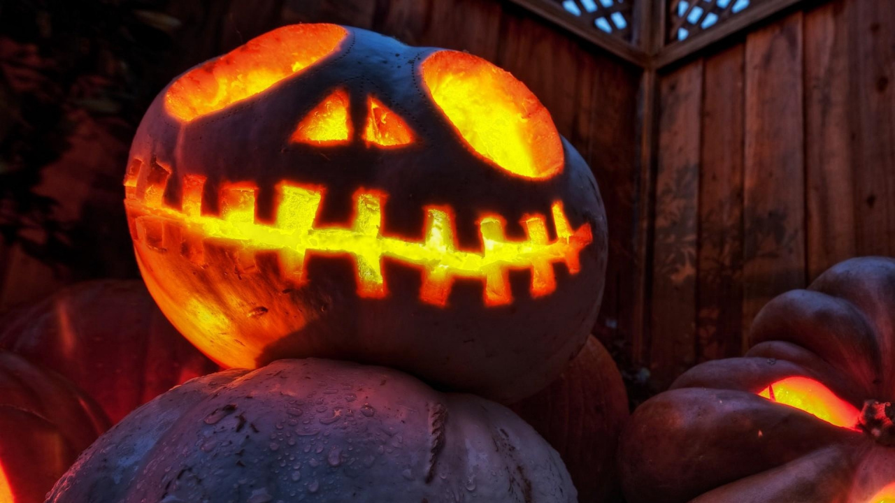 杰克o灯笼, Calabaza, 冬南瓜, 南瓜, 雕刻 壁纸 1280x720 允许
