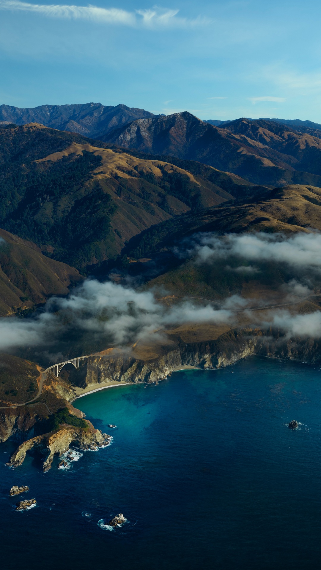 Bixby Creek Bridge, Apples, Android, Water, Mountain. Wallpaper in 1080x1920 Resolution