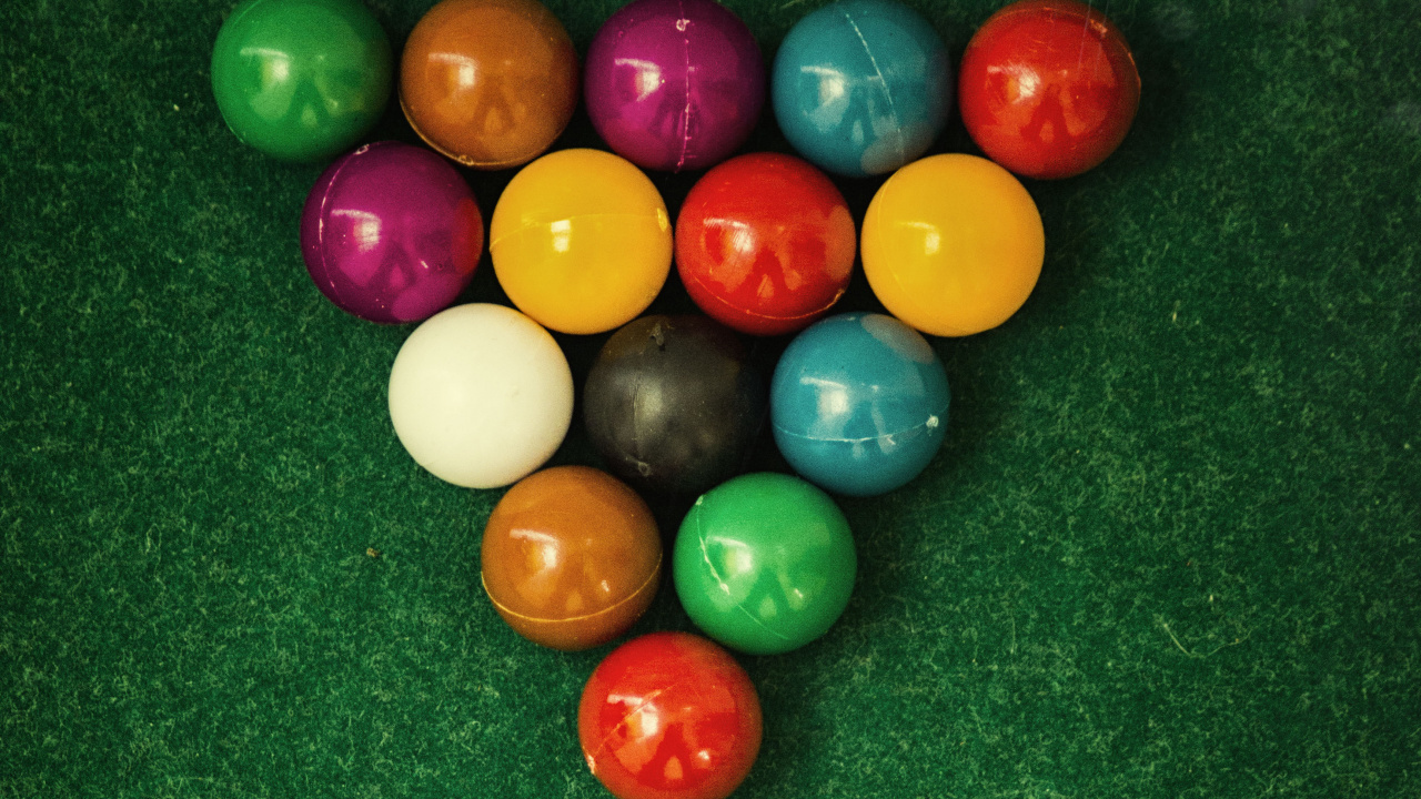 Billard, Green, Table, Jeux D'intérieur et Des Sports, Textile. Wallpaper in 1280x720 Resolution