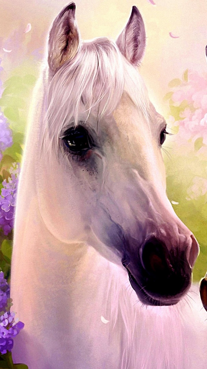 种马, 鬃毛, Mare, 野马马, 艺术 壁纸 720x1280 允许