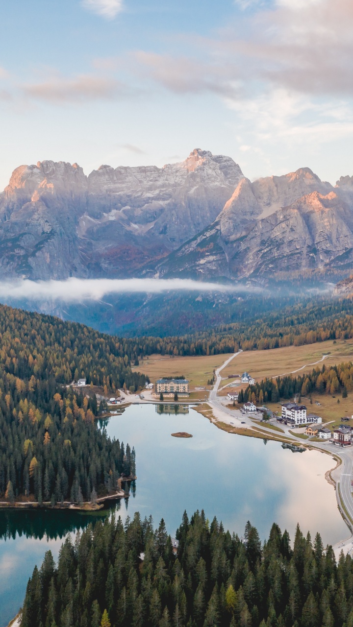 Lake, Mountainous Landforms, Landscape, Natural Landscape, Wilderness. Wallpaper in 720x1280 Resolution
