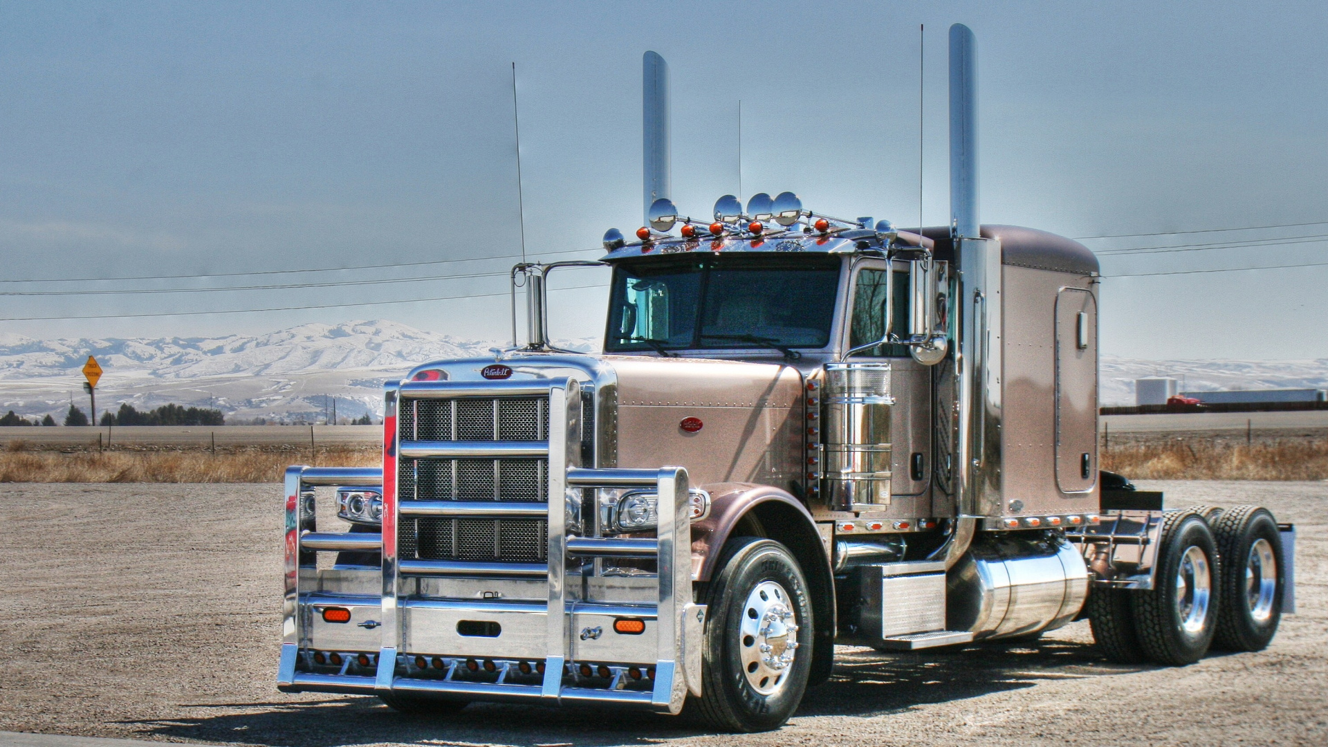White and Red Truck on Snow Covered Ground During Daytime. Wallpaper in 1920x1080 Resolution