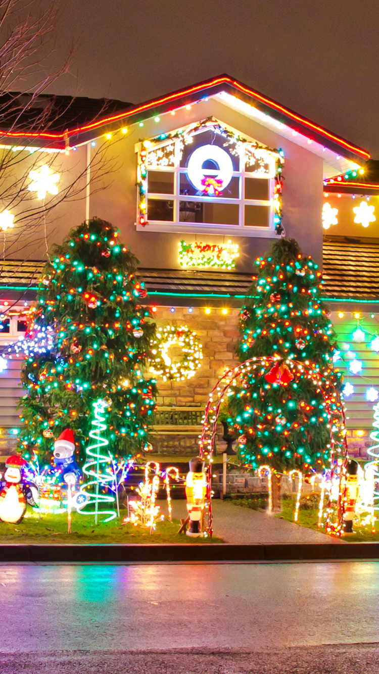 Weihnachtsbeleuchtung, Weihnachten, Weihnachtsdekoration, Licht, Startseite. Wallpaper in 750x1334 Resolution