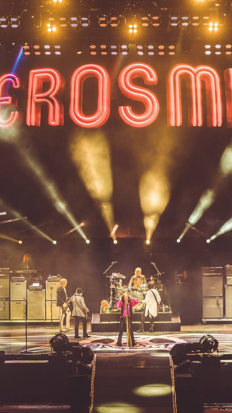 Bühne, Aerosmith, Konzert, Hardrock, Leistung. Wallpaper in 750x1334 Resolution