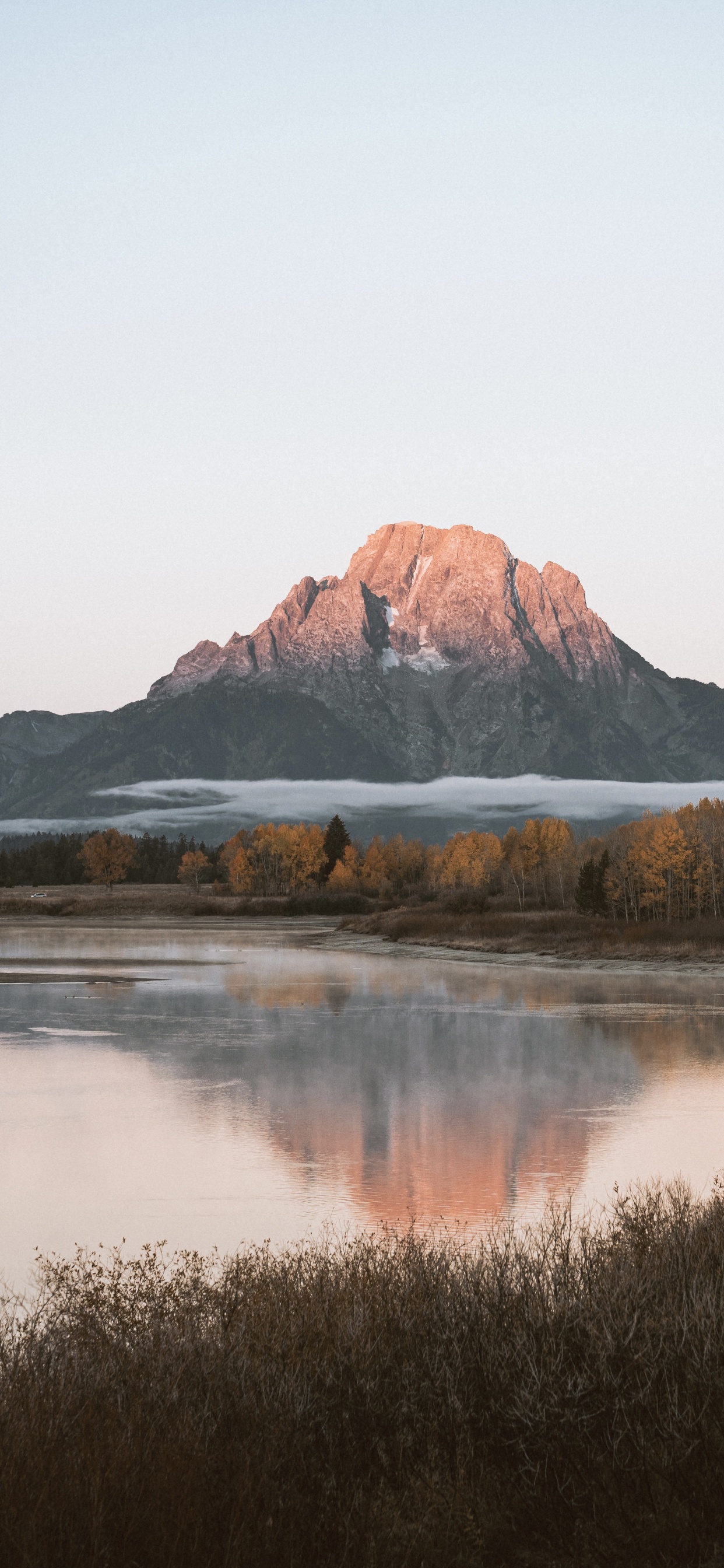 Reflection, Water, Water Resources, Mountain, Plant. Wallpaper in 1242x2688 Resolution