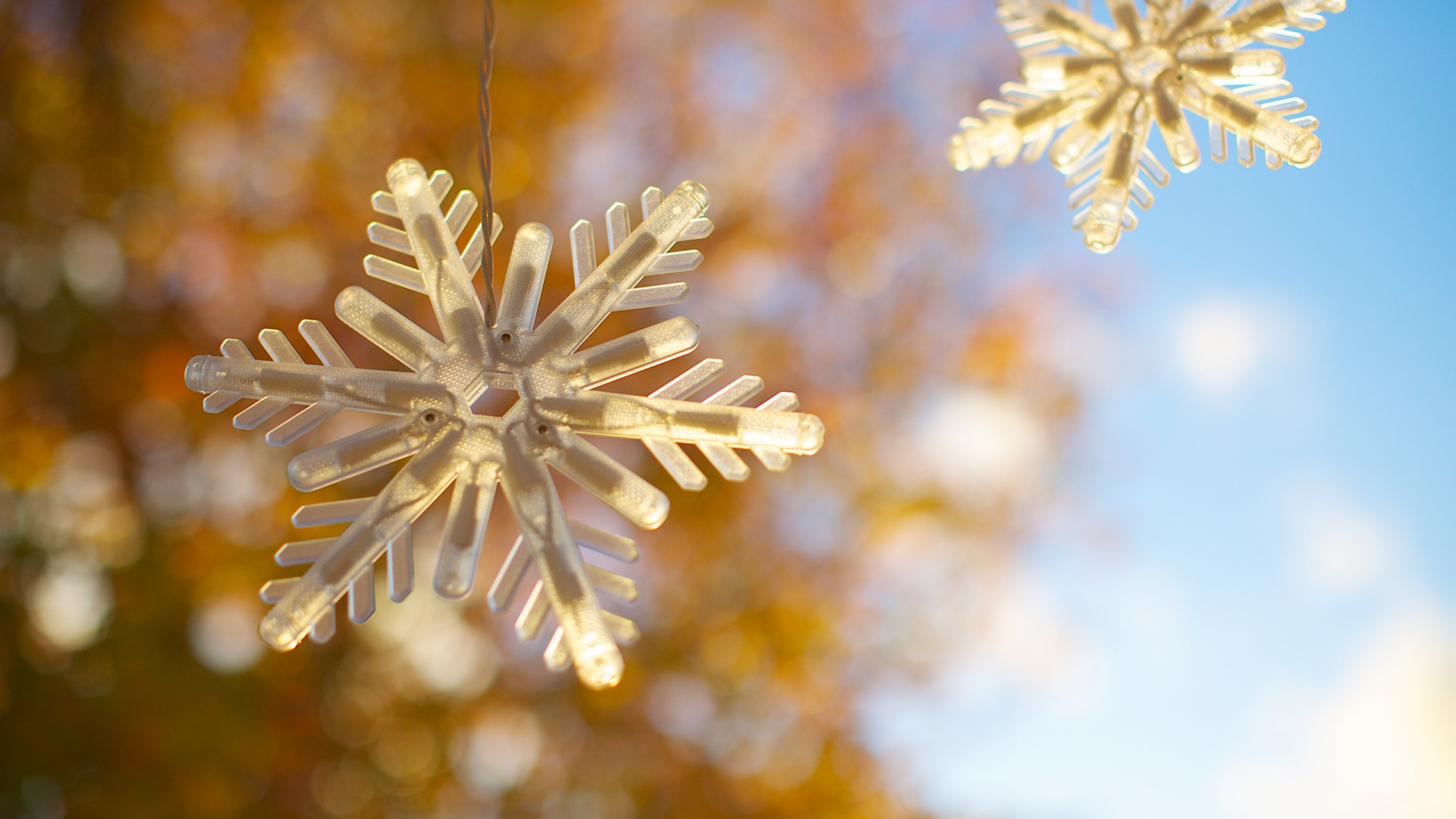 Flocon, Rameau, Les Lumières de Noël, Printemps, Fermer. Wallpaper in 1920x1080 Resolution