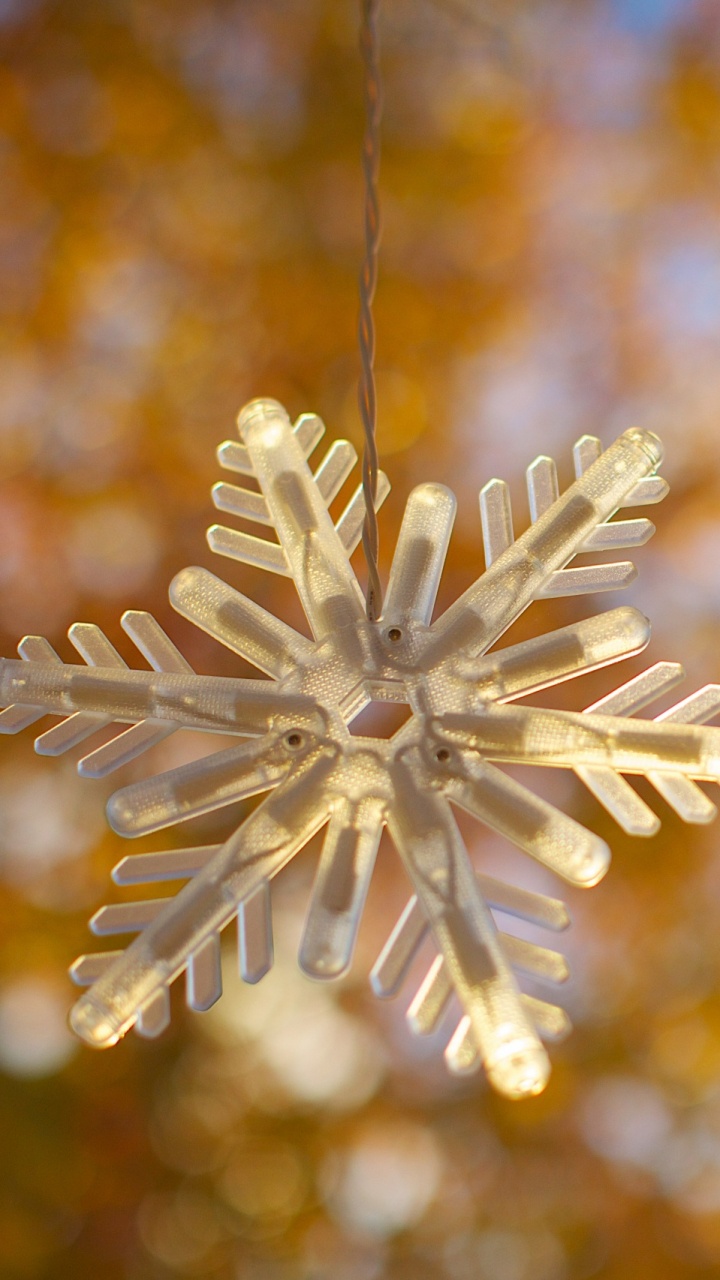 Snowflake, Sunlight, Twig, Christmas Lights, Spring. Wallpaper in 720x1280 Resolution