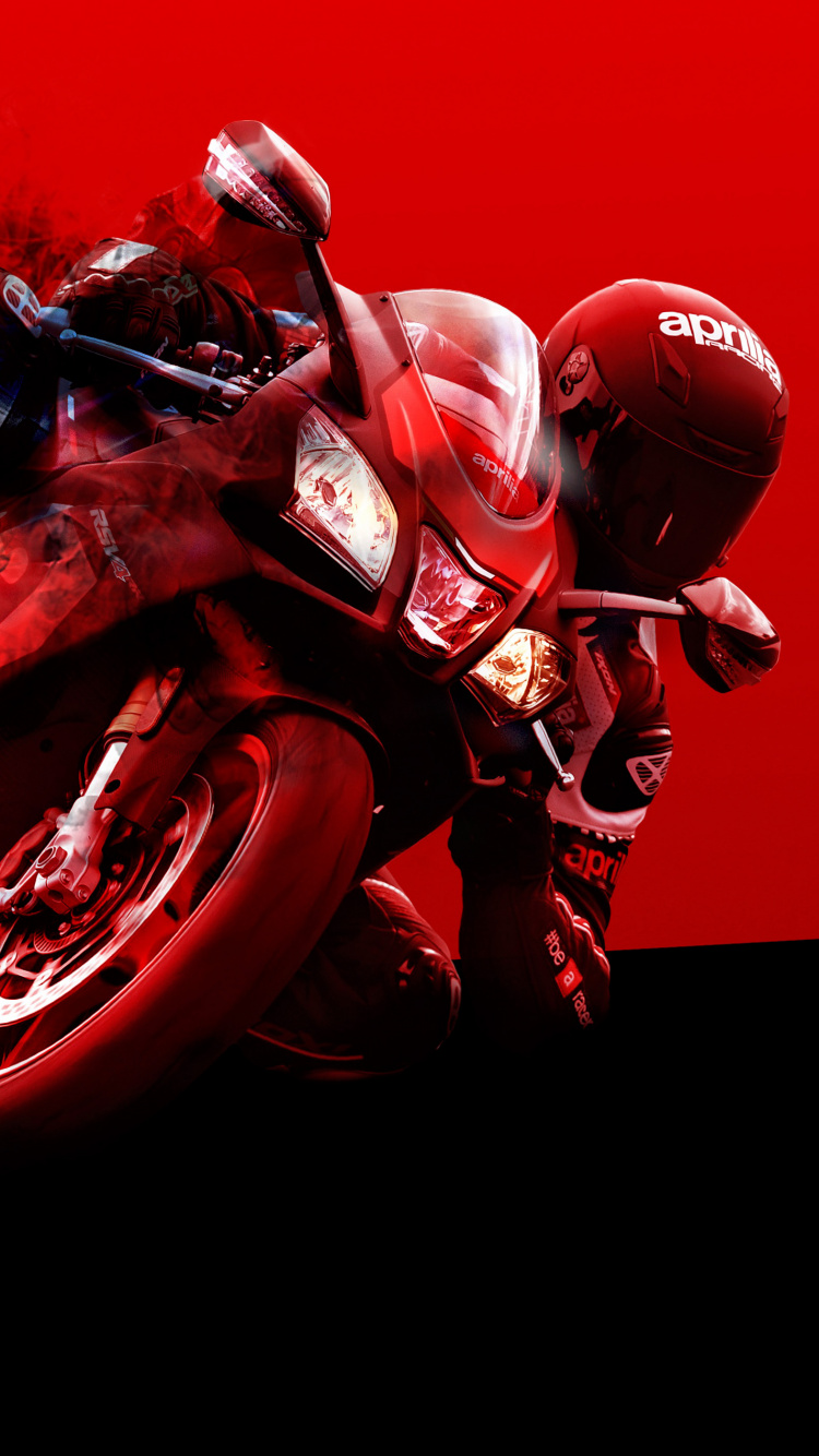 Red and Black Sports Bike. Wallpaper in 750x1334 Resolution