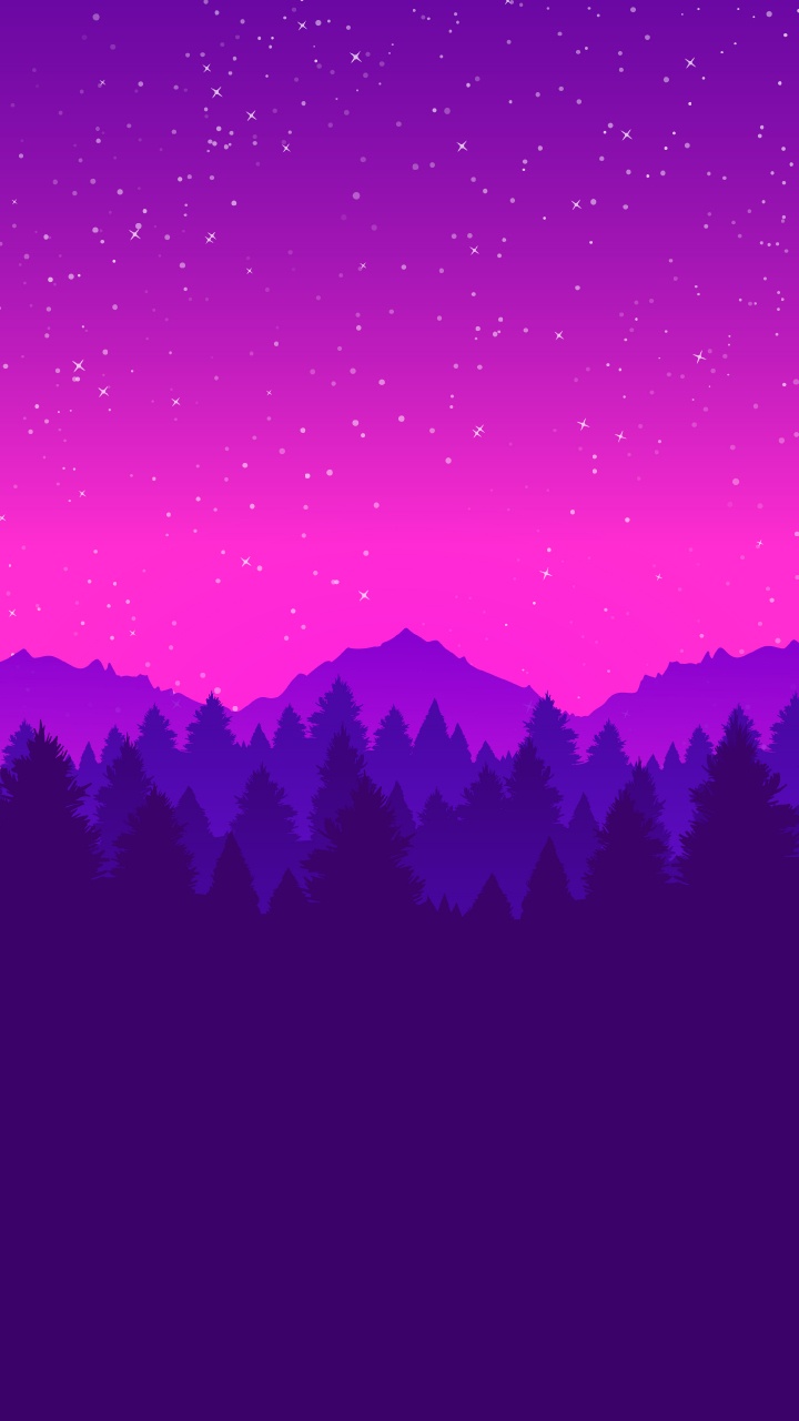 Graphisme, Dessin, Atmosphère, Purple, Paysage Naturel. Wallpaper in 720x1280 Resolution