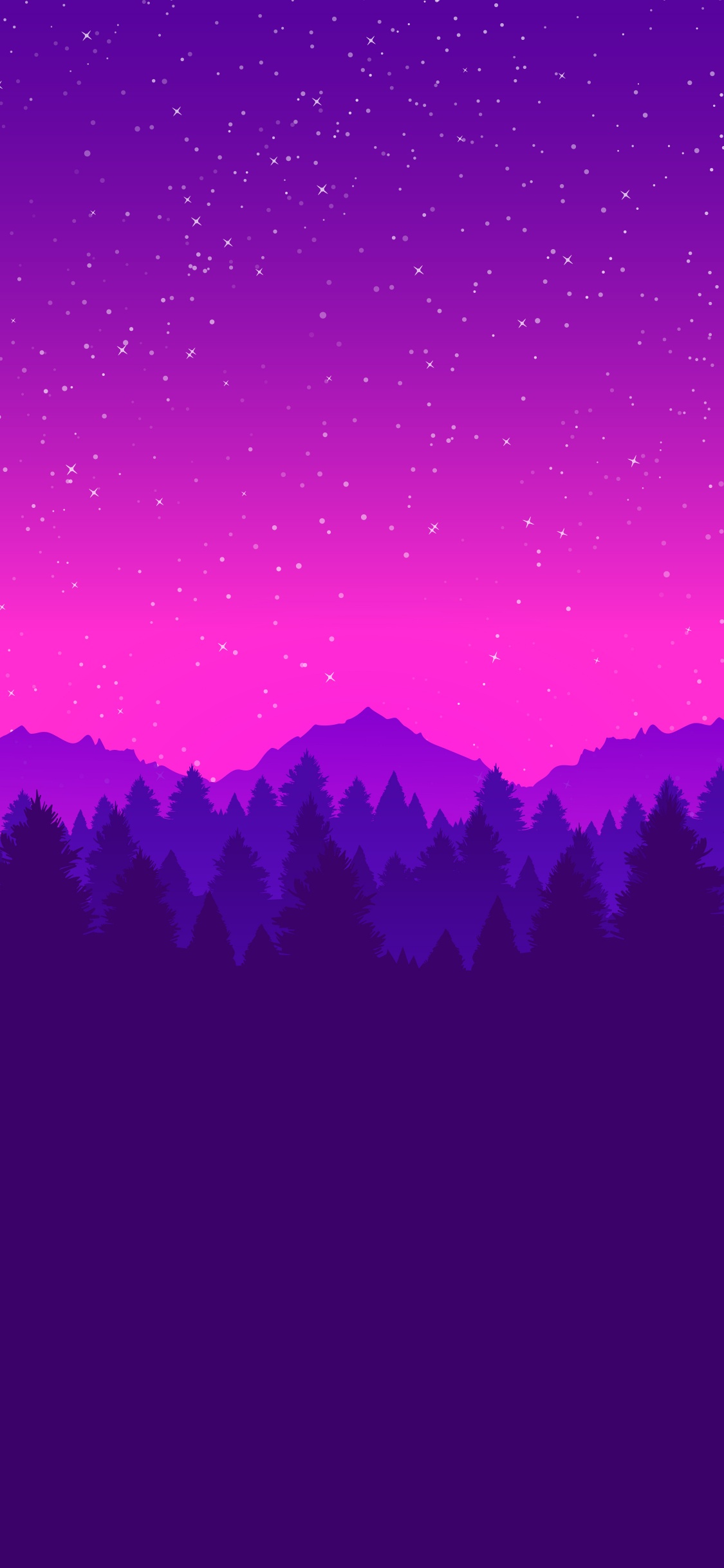 Montaña, Diseño Gráfico, Dibujo, Ambiente, Morado. Wallpaper in 1125x2436 Resolution