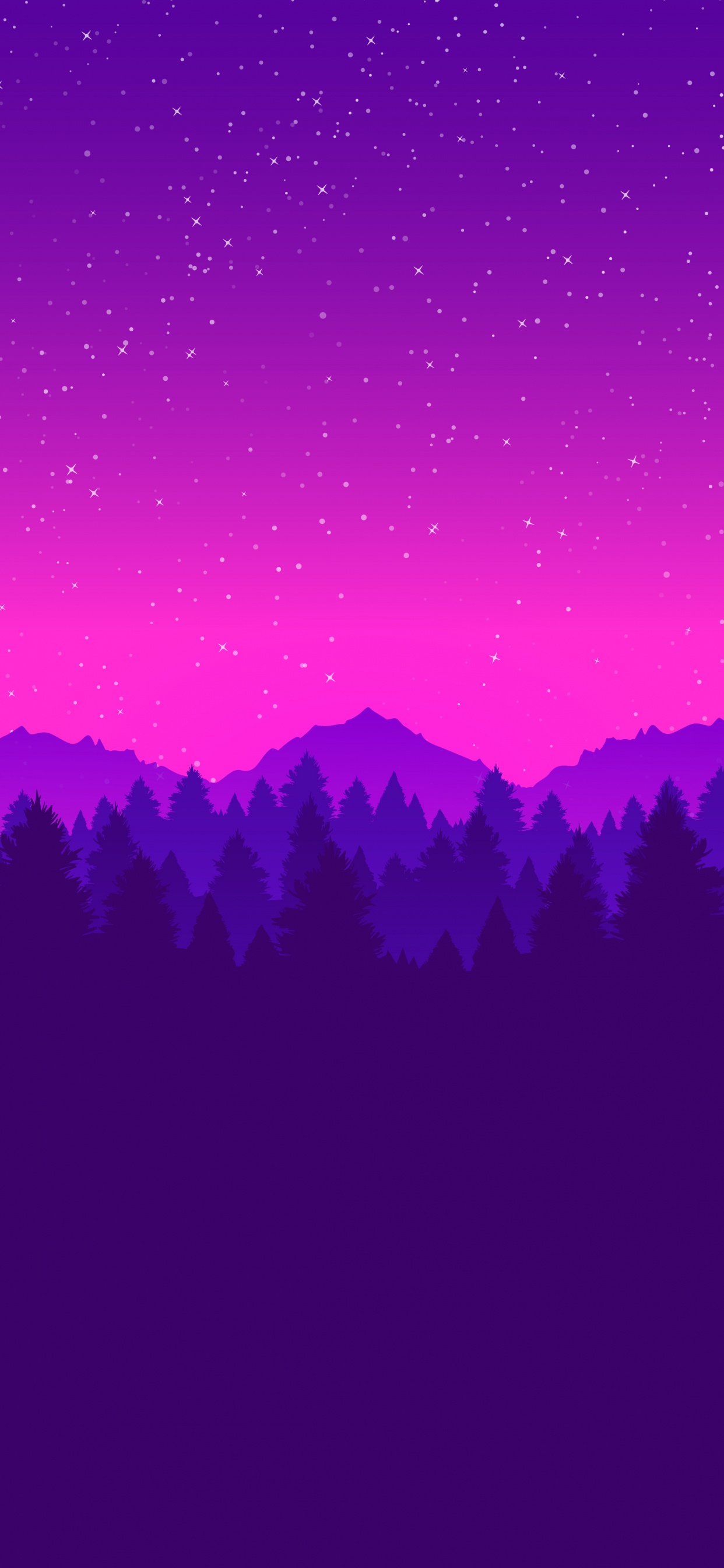 Mountain, Graphic Design, Drawing, Atmosphere, Purple. Wallpaper in 1242x2688 Resolution