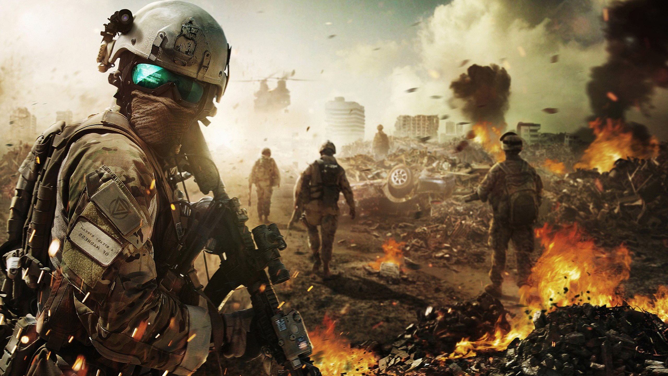 Soldier, pc Game, Army, Pixel, Disaster. Wallpaper in 2560x1440 Resolution
