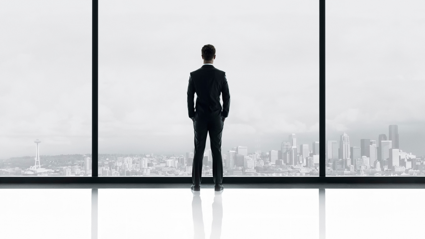 Man in Black Suit Standing on White Wooden Railings. Wallpaper in 1366x768 Resolution