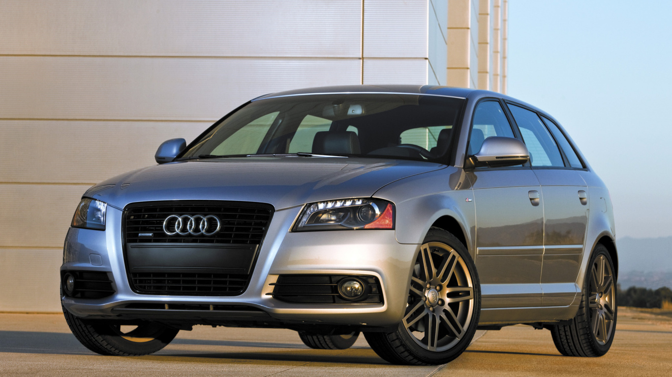 Black Mercedes Benz c Class Coupe Parked Near White Building. Wallpaper in 1366x768 Resolution