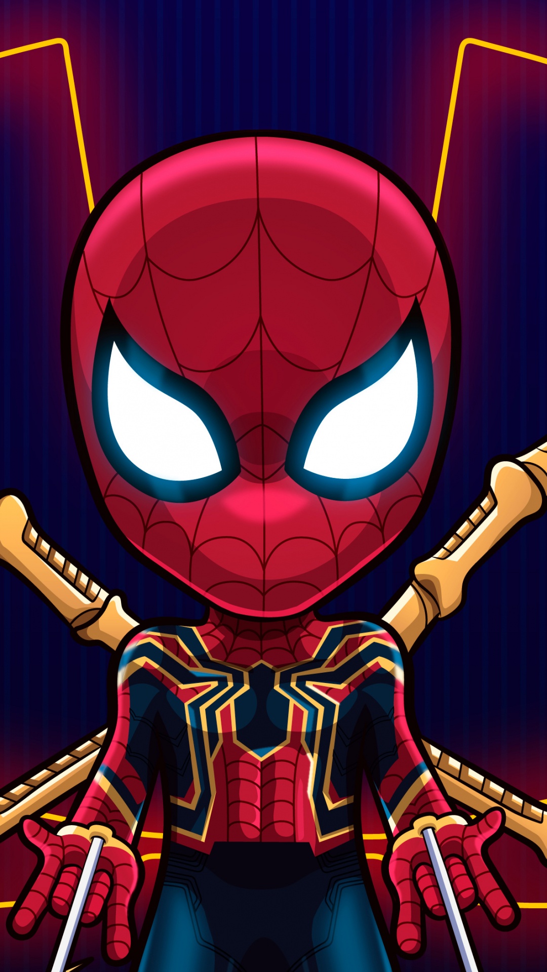 Hombre Araña Rojo y Negro. Wallpaper in 1080x1920 Resolution