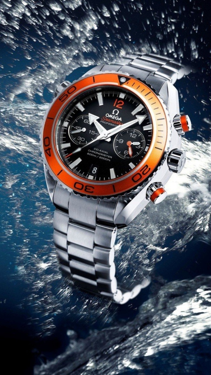 Silbernes Gliederarmband Runde Analoge Uhr. Wallpaper in 720x1280 Resolution