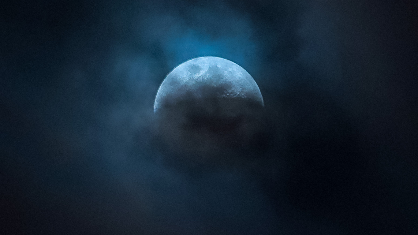 Luna, Luna Llena, Espacio, Cielo de la Noche, Ambiente. Wallpaper in 1366x768 Resolution