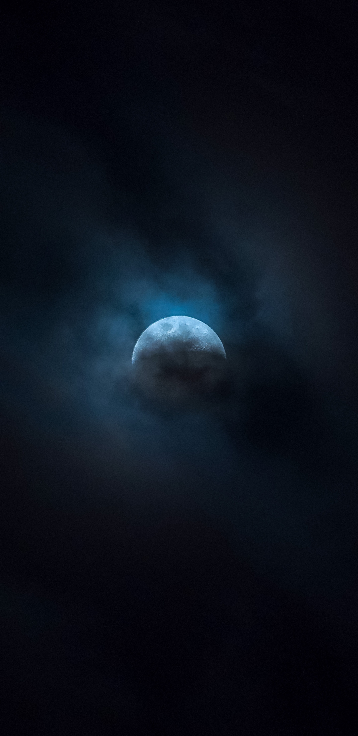 Mond, Cloud, Vollmond, Raum, Nachthimmel. Wallpaper in 1440x2960 Resolution