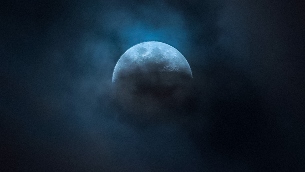 Pleine Lune, Espace, Ciel de Nuit, Atmosphère, Obscurité. Wallpaper in 1280x720 Resolution