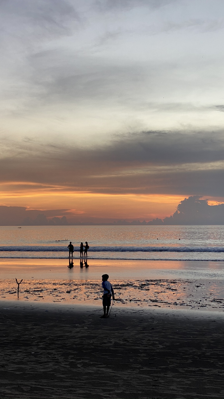 Sea, Beach, Water, Body of Water, Fluid. Wallpaper in 750x1334 Resolution