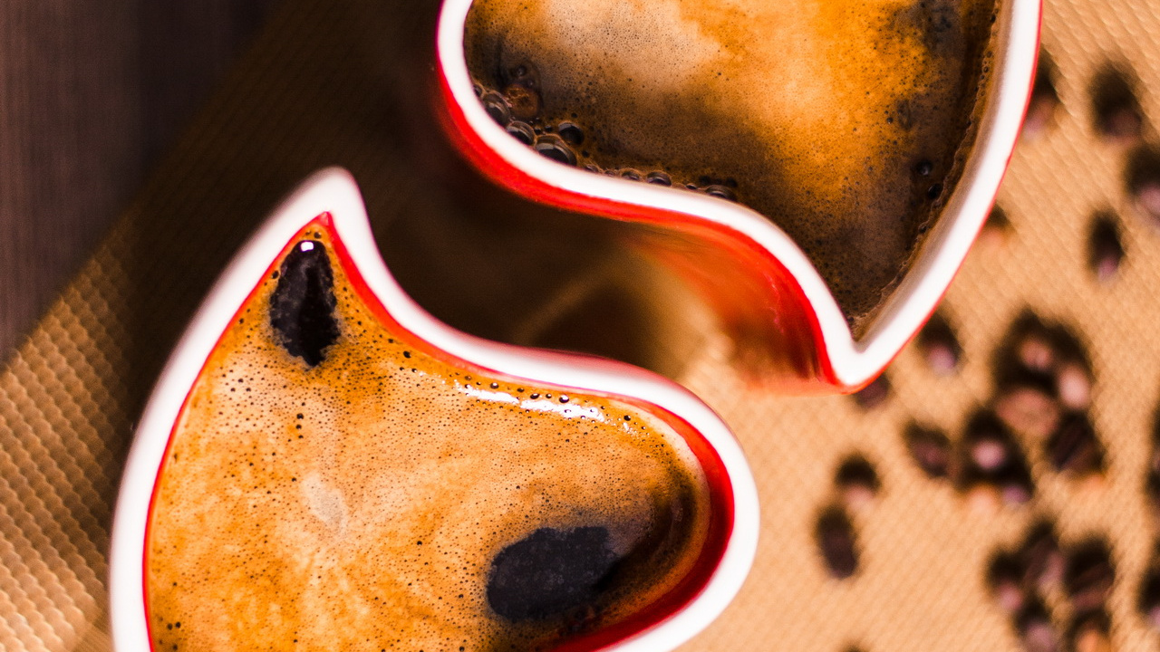 Cup, Coffee, Coffee Cup, Ingredient, Guitar Accessory. Wallpaper in 1280x720 Resolution