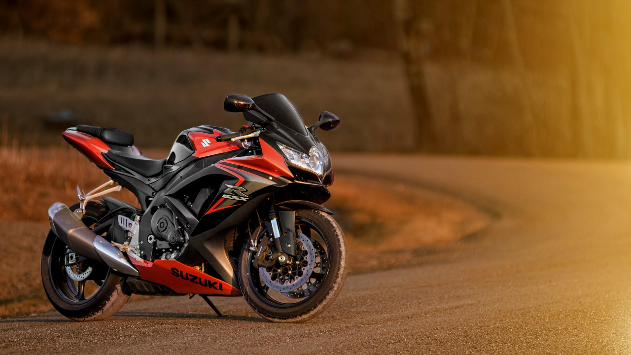 Red and Black Sports Bike on Road During Daytime. Wallpaper in 1280x720 Resolution