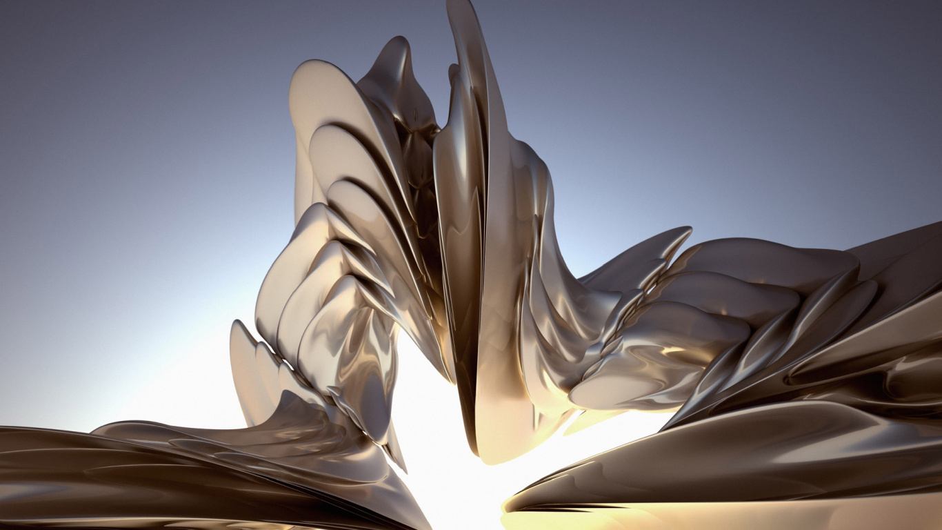 White and Black Abstract Painting. Wallpaper in 1366x768 Resolution