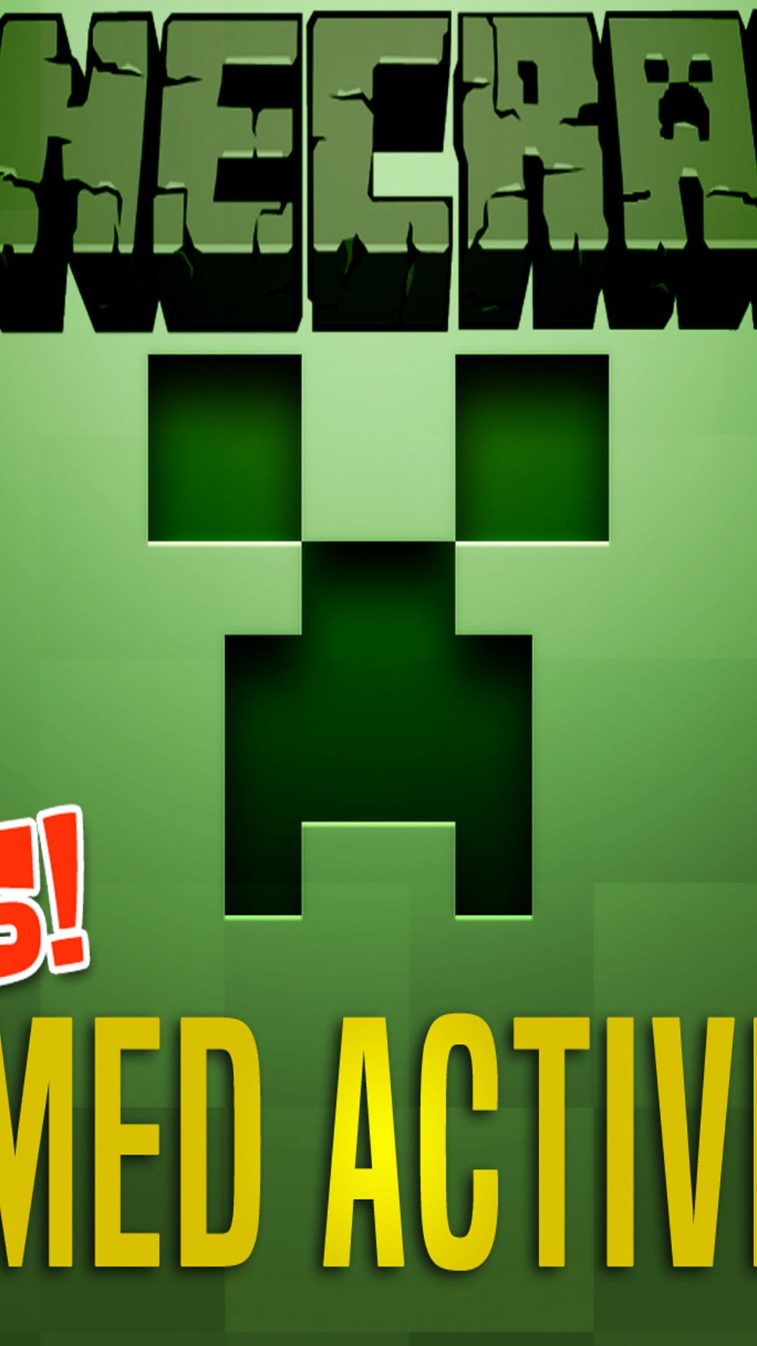 Minecraft, Green, Games, Creeper, Survival Game. Wallpaper in 1080x1920 Resolution