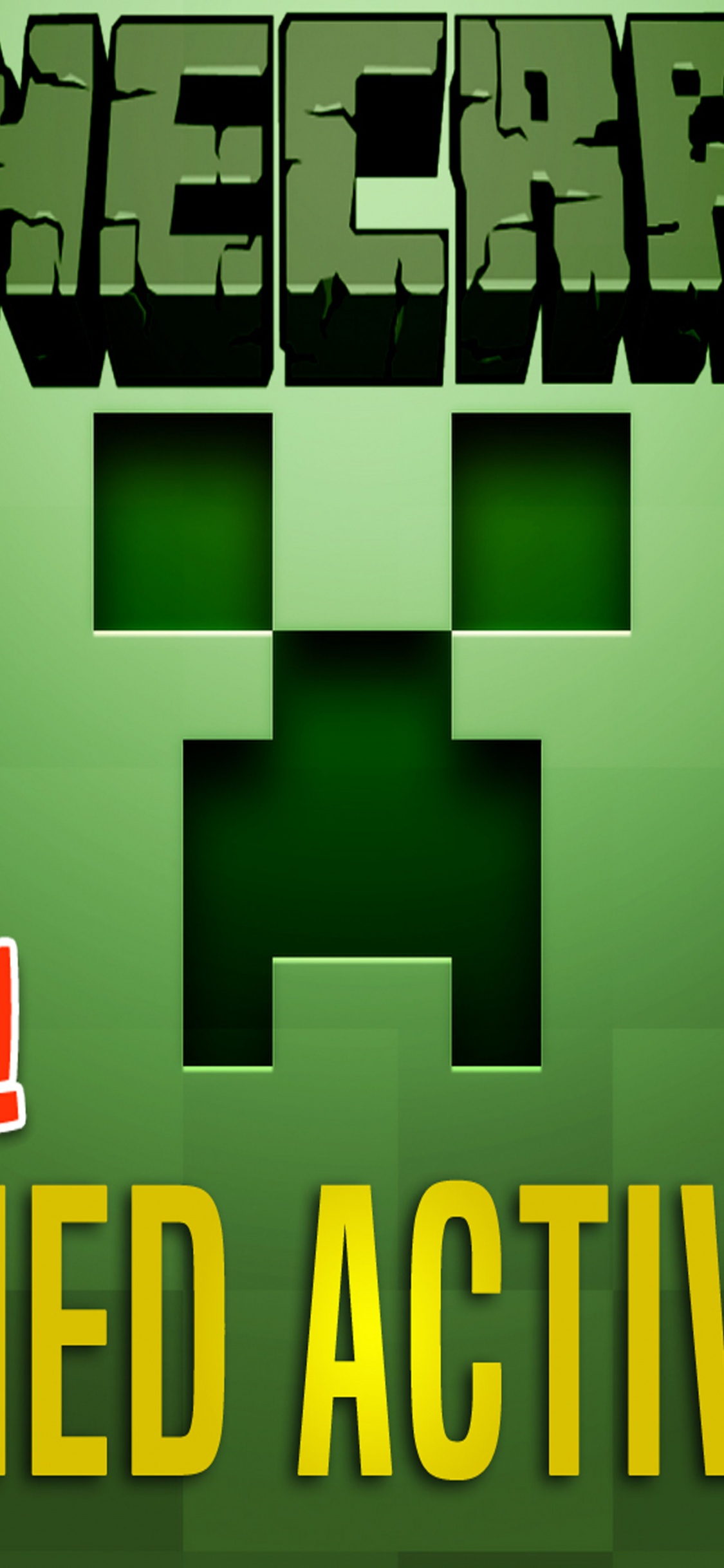 Minecraft, Green, Games, Creeper, Survival Game. Wallpaper in 1125x2436 Resolution