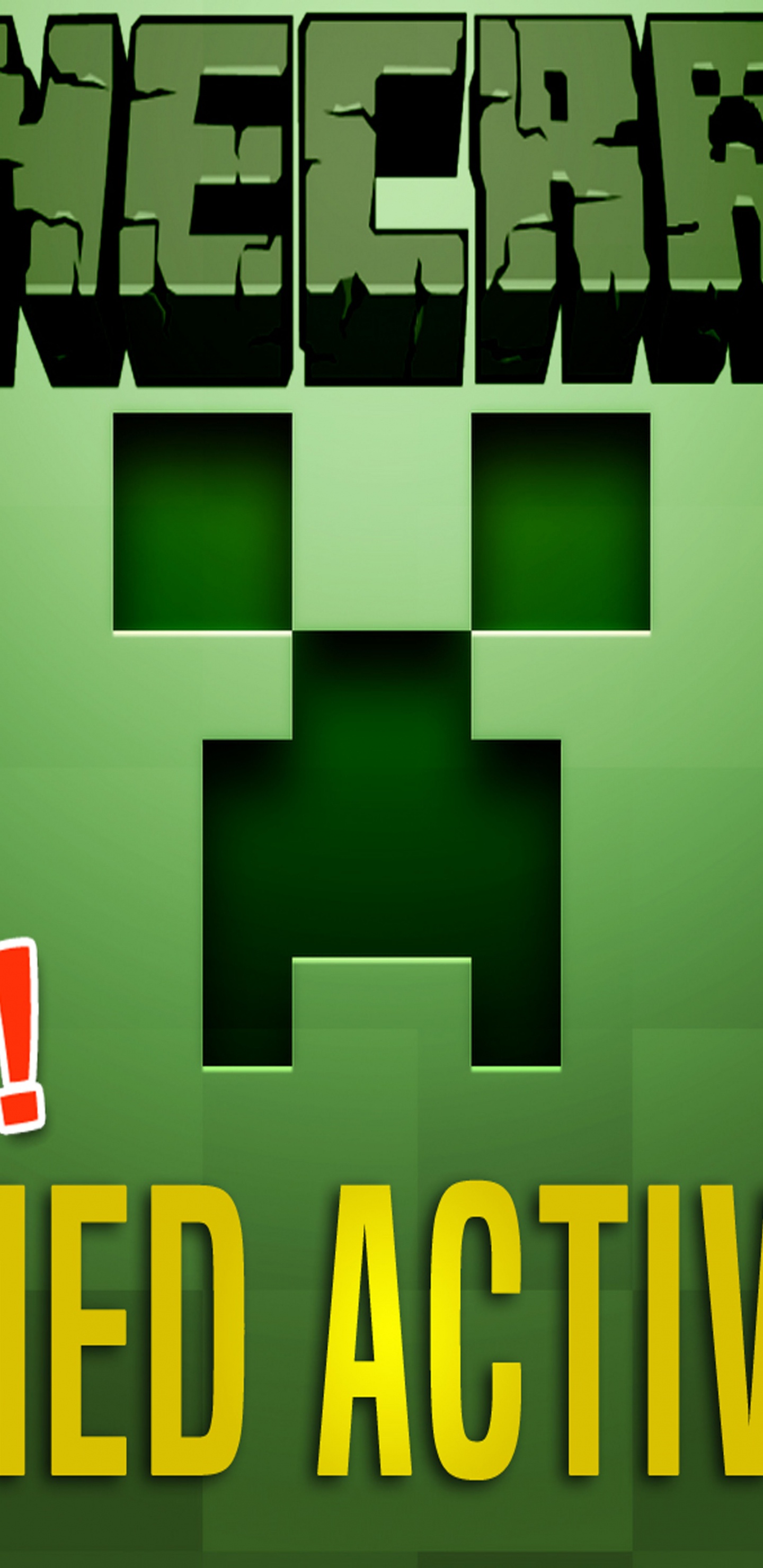 Minecraft, Green, Games, Creeper, Survival Game. Wallpaper in 1440x2960 Resolution