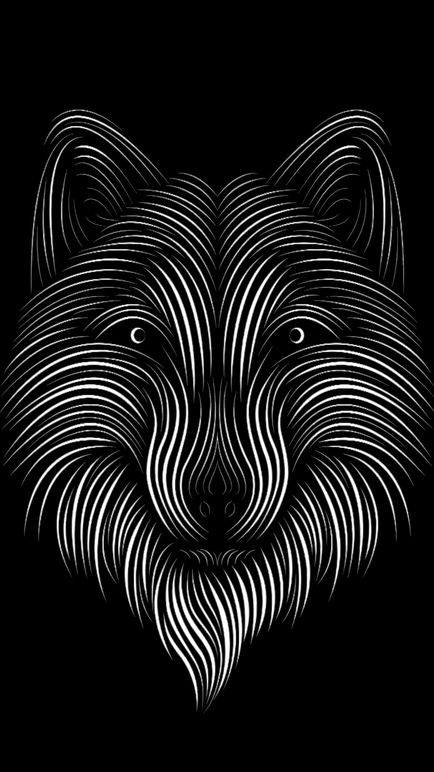 Schwarz-Weiß-Zebra-Illustration. Wallpaper in 1440x2560 Resolution