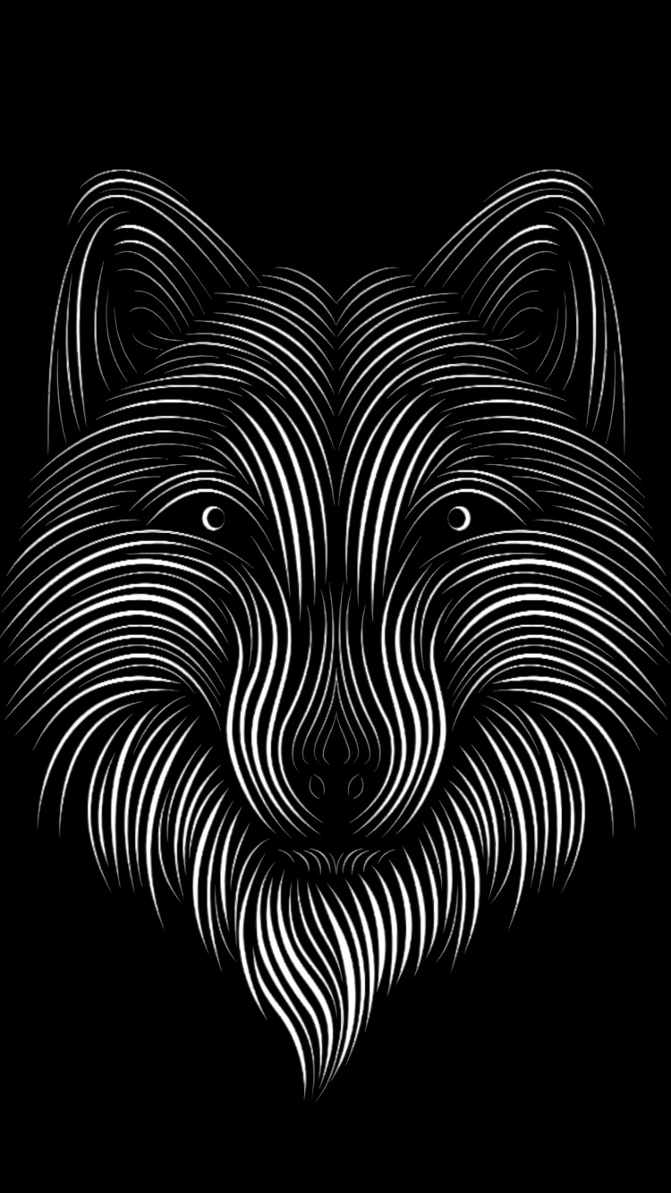 Schwarz-Weiß-Zebra-Illustration. Wallpaper in 750x1334 Resolution