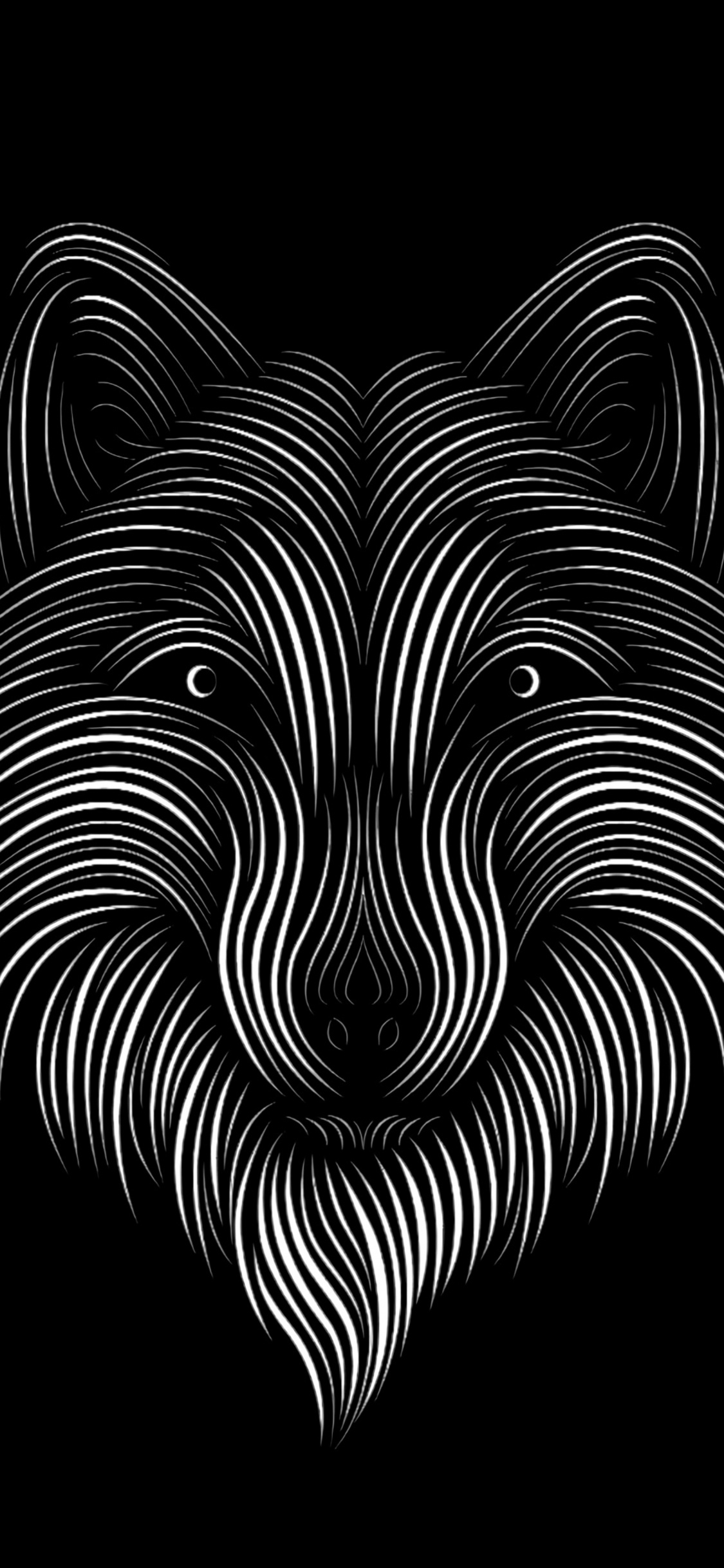 Black and White Zebra Illustration. Wallpaper in 1125x2436 Resolution