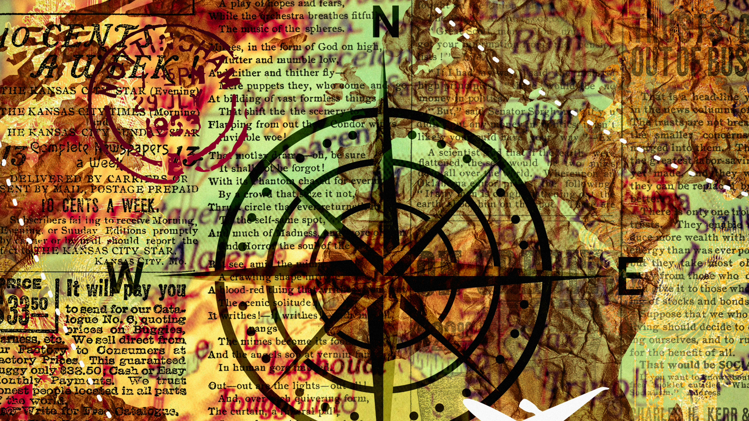 Art, World, Line, Poster, Pattern. Wallpaper in 2560x1440 Resolution