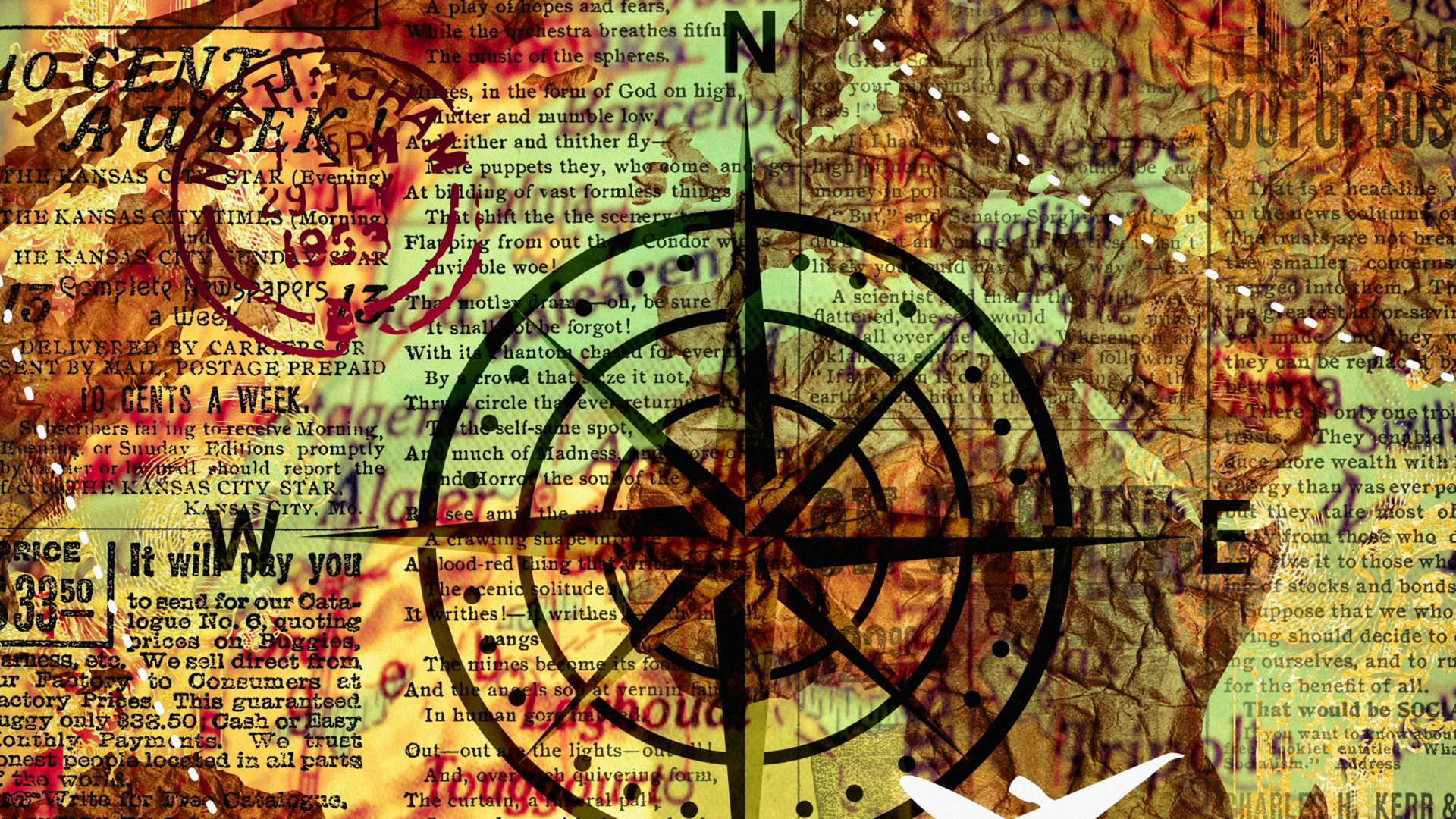 Arte, Fila, Cartel, Patrón, Ilustración. Wallpaper in 1920x1080 Resolution