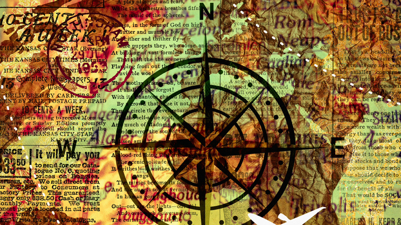 Kunst, Poster, Muster, Illustration, Kreis. Wallpaper in 1366x768 Resolution