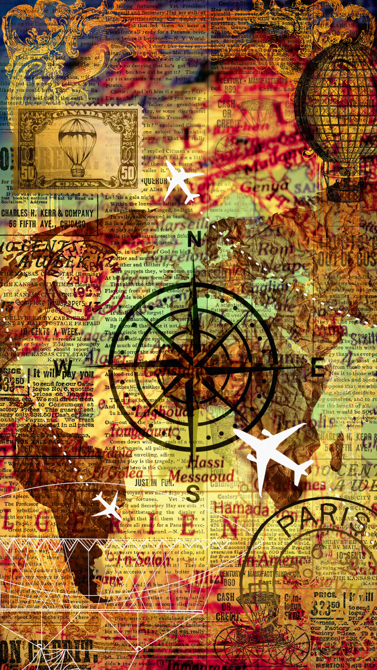 Kunst, Poster, Muster, Illustration, Kreis. Wallpaper in 750x1334 Resolution