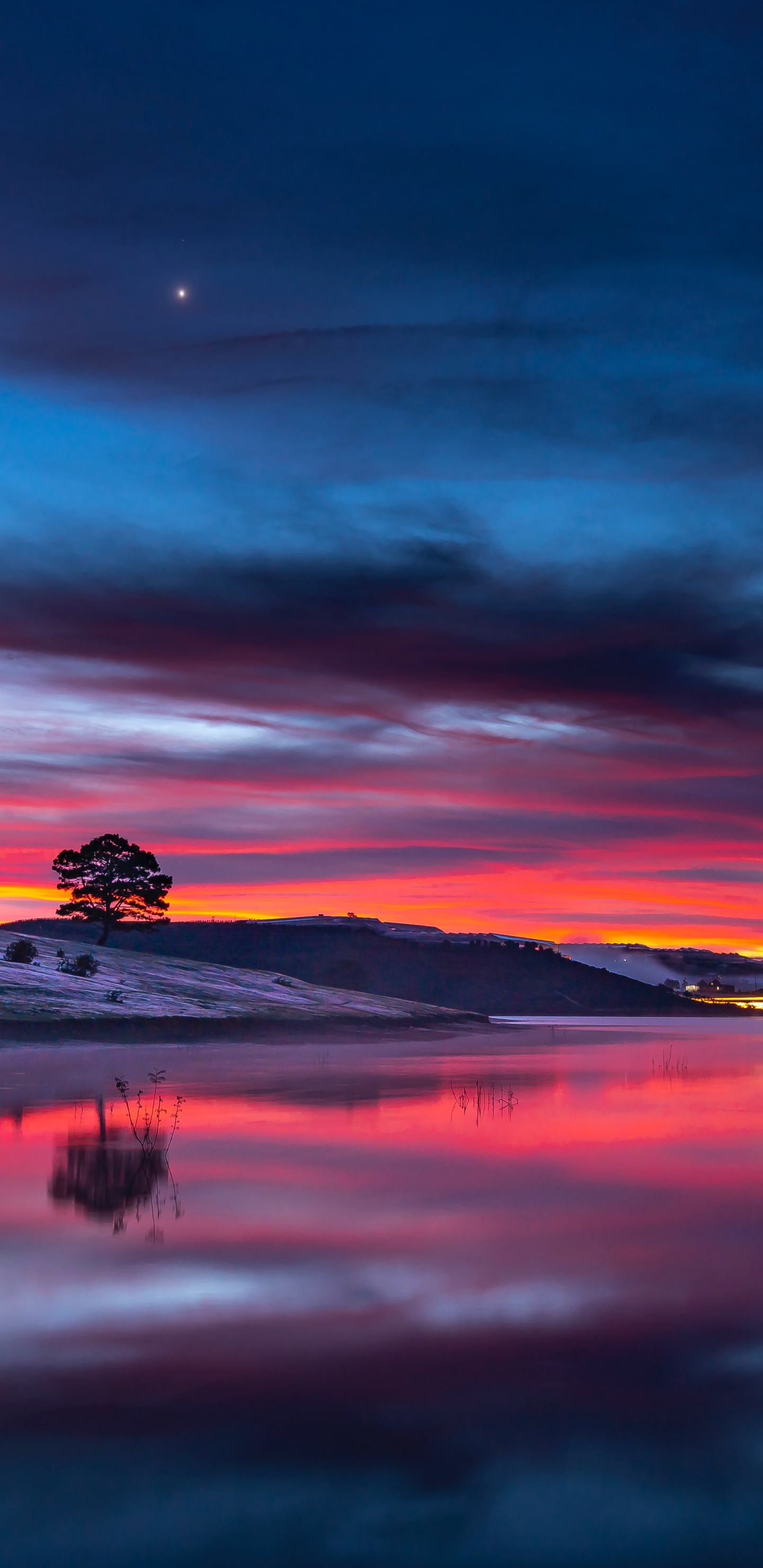 性质, 大海, 反射, 地平线, 红色的 壁纸 1440x2960 允许