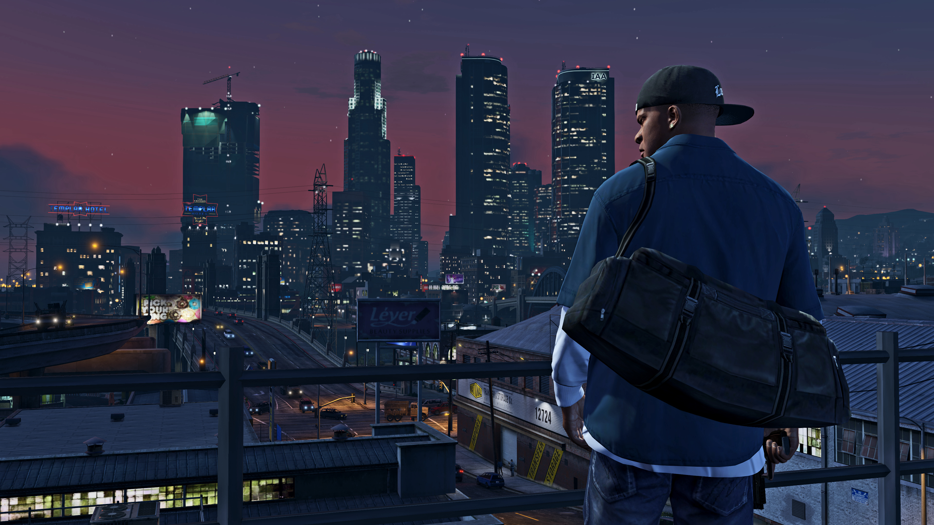 Grand Theft Auto v, Zone Urbaine, Paysage Urbain, Métropole, Gratte-ciel. Wallpaper in 3840x2160 Resolution