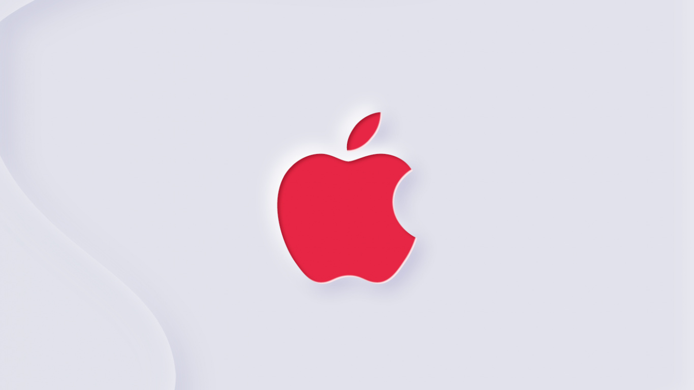 IPhone, Apple, White, Carmine, Fruits. Wallpaper in 1366x768 Resolution