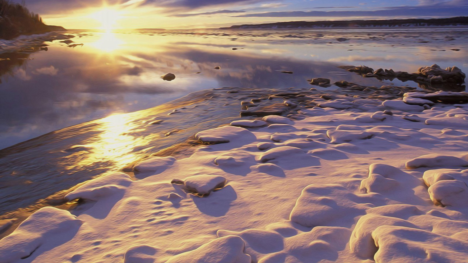 Plan D'eau Sous Ciel Bleu Pendant la Journée. Wallpaper in 1920x1080 Resolution