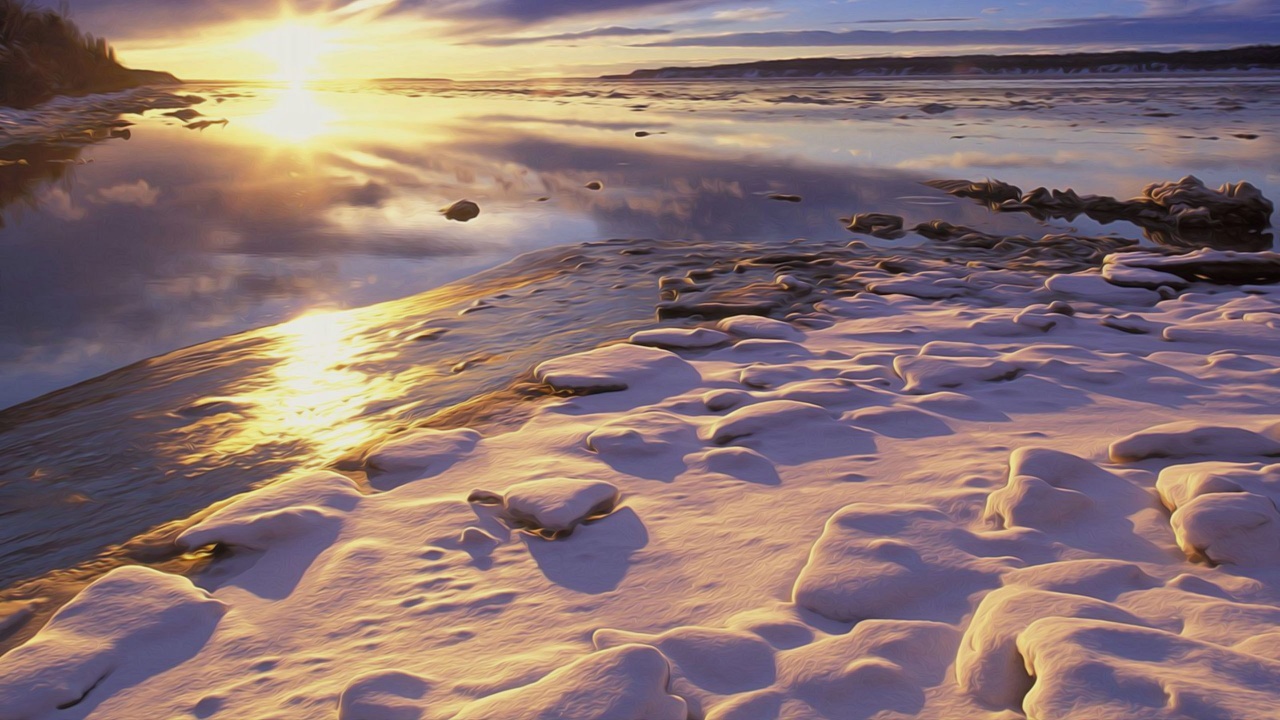 日落, 大海, 岸边, 地平线, 早上 壁纸 1280x720 允许